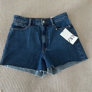 Zara high rise short denim